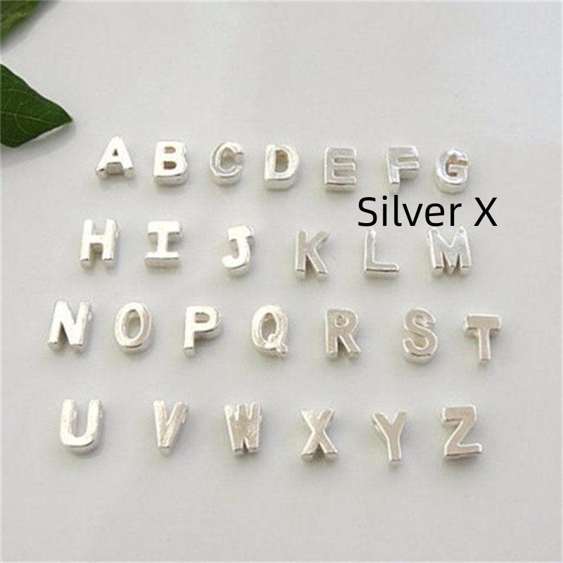 Peach Heart Shaped Letter Necklace | BoldlyBeautifuls Silver X