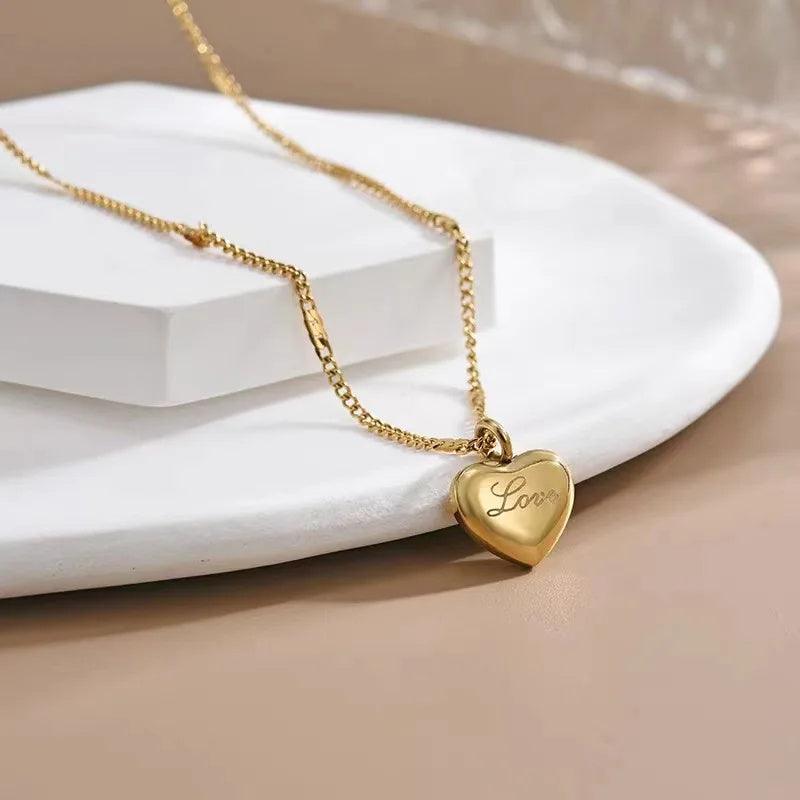 Vintage Simple Love Heart Pendant Necklace | Fashion Jewelry