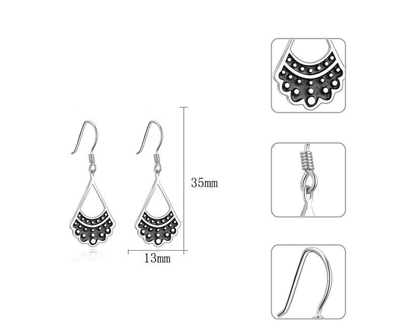 925 Silver RBG Shaped Collar Earrings | Daily Wear