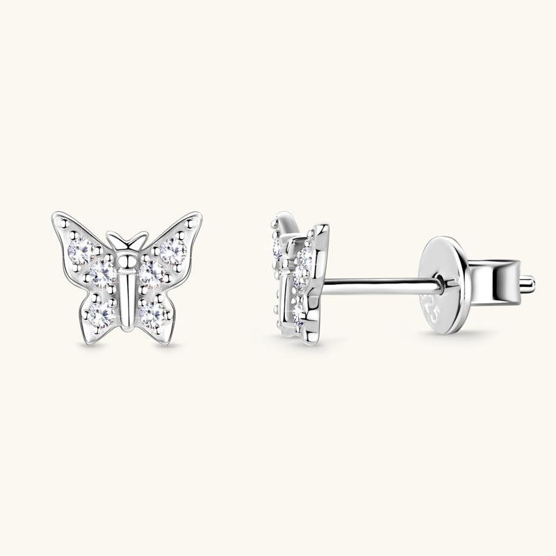 Korean Butterfly Moissanite Earrings