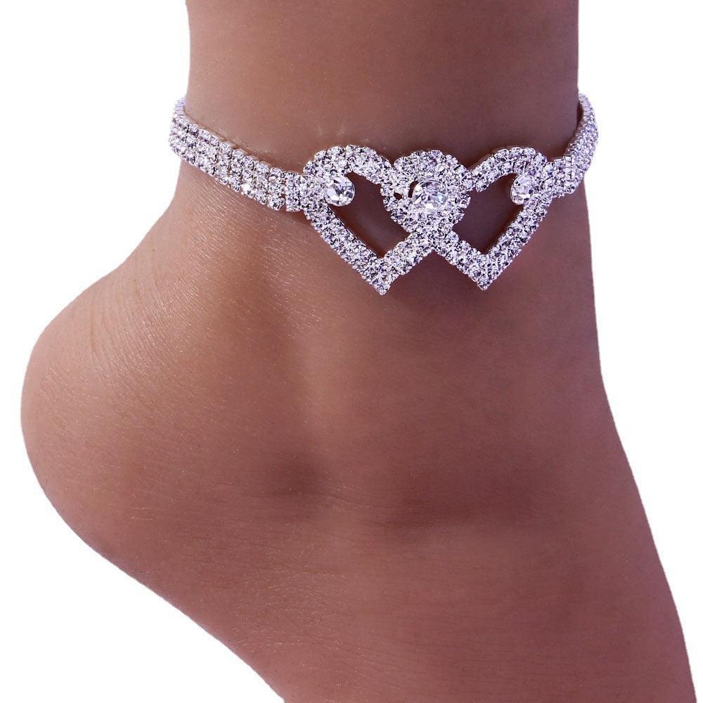 Double Heart Bracelet Anklet | Party Collection
