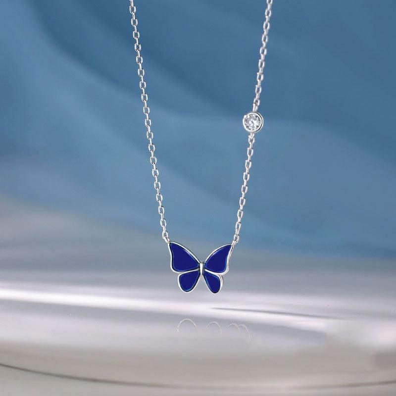 S925 Silver Butterfly Necklace | Daily Wear Jewelry