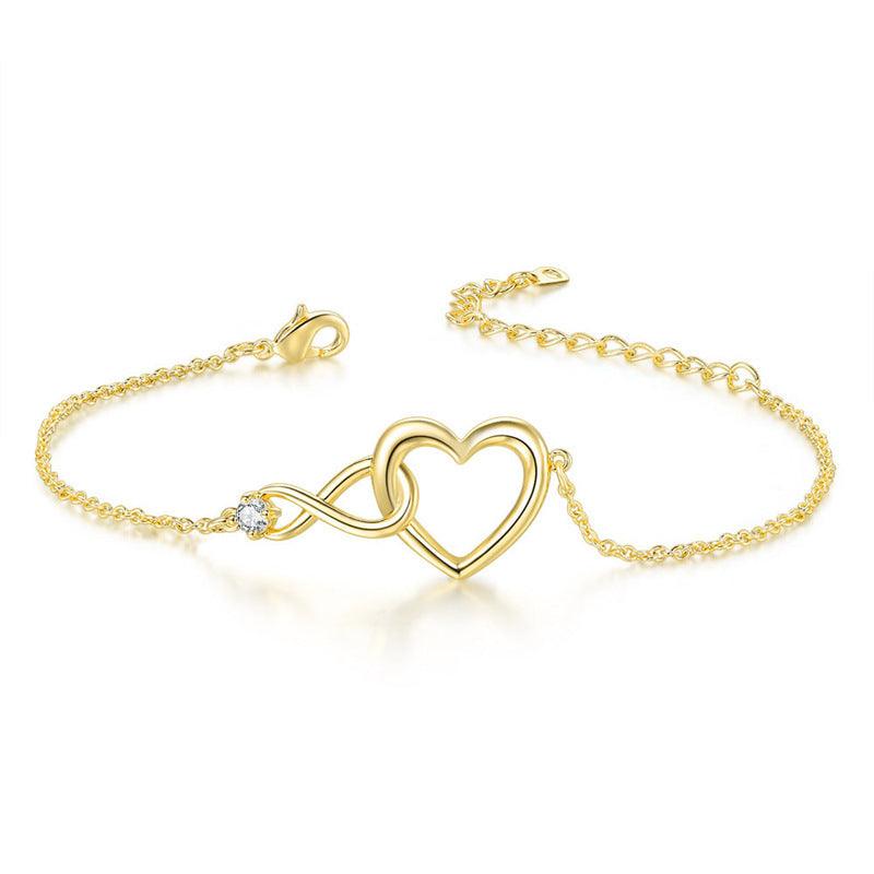 Elegant Korean Heart-shape Bracelet | Daily Wear Gold