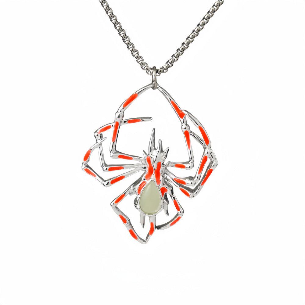 Luminous Spider Necklace - Vintage Glowing Jewelry