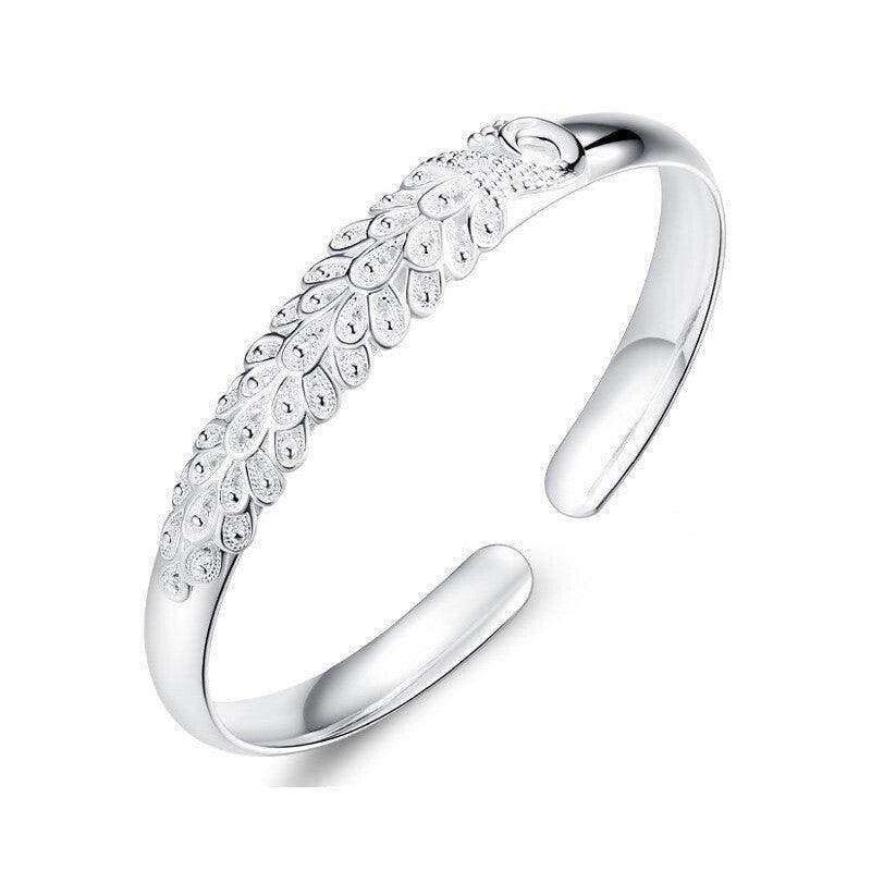 Peacock Fashion Silver Plated Bracelet | Daily Wear Silver