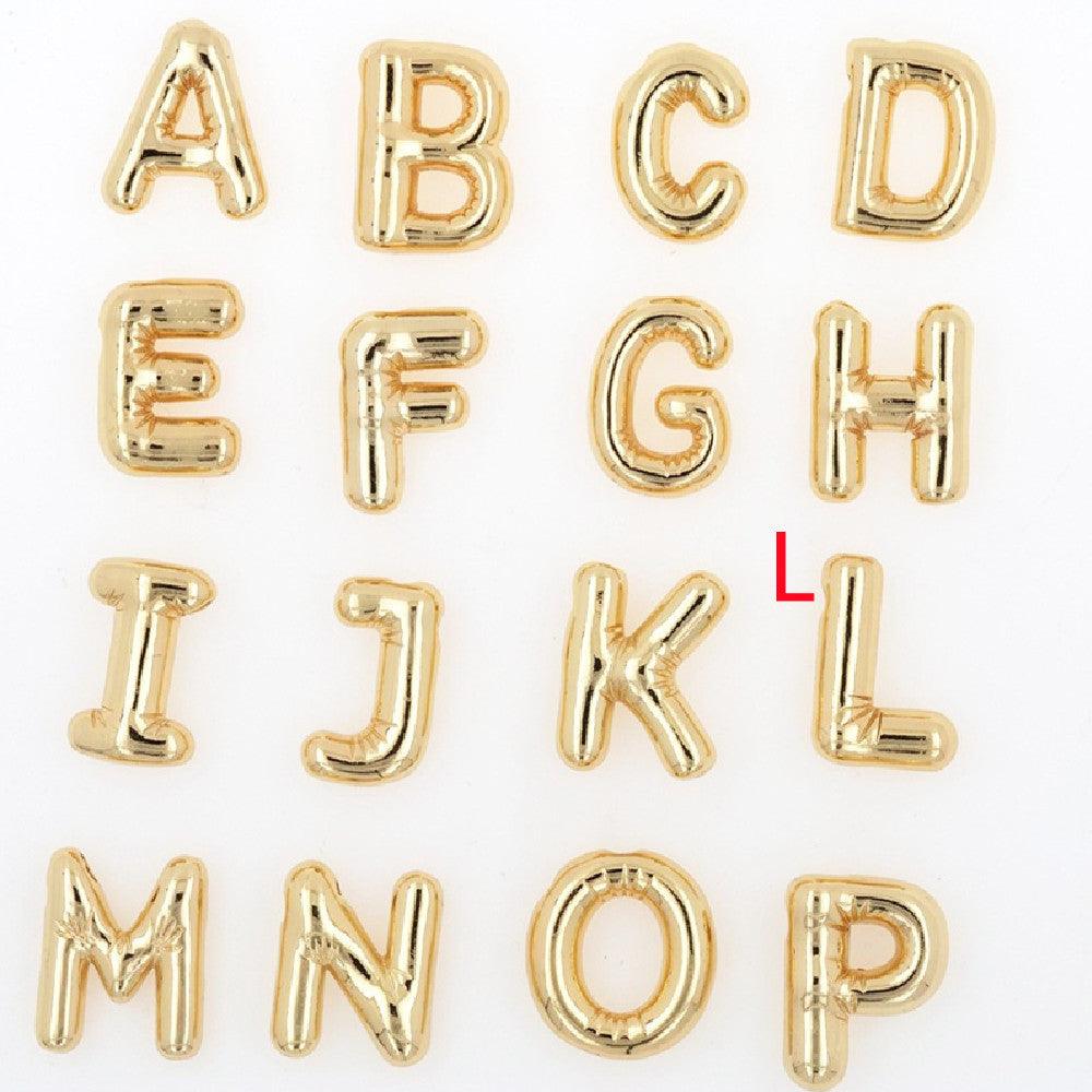 Glossy Letters Pendant Necklace | Fashion Wear L Gold