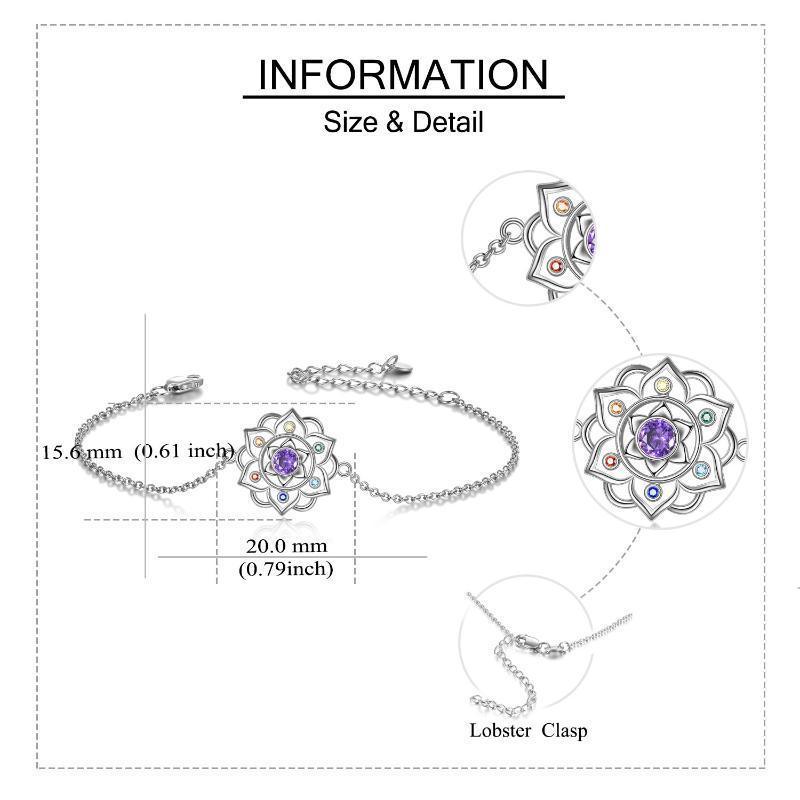 Sterling Silver Yoga Lotus Pendant Bracelet | Daily Wear