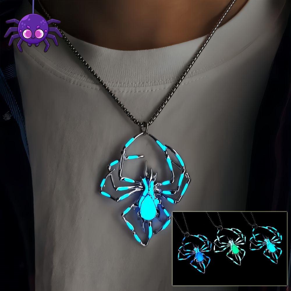 Luminous Spider Necklace - Vintage Glowing Jewelry