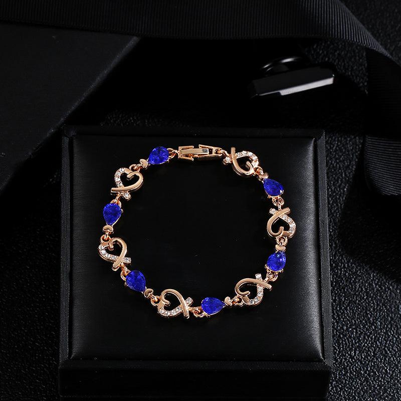 Rhinestones Heart-shaped Love Bracelet | Daily Wear