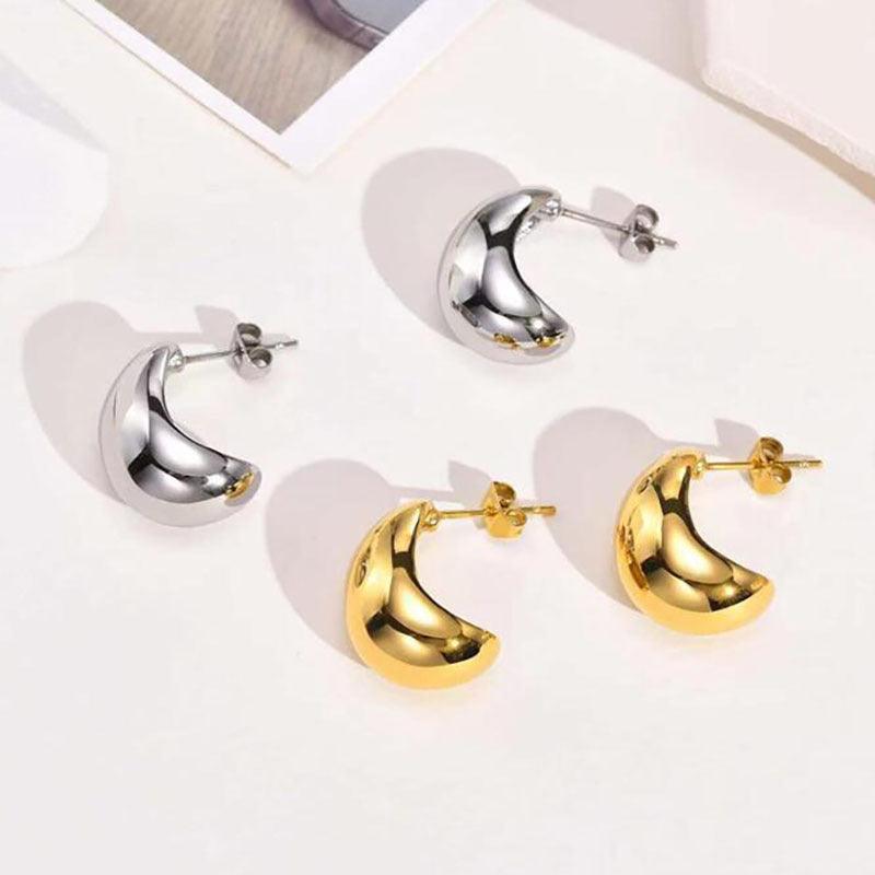 BoldlyBeautiful - Metal Water Drop Earrings | Daily Wear - BoldlyBeautiful