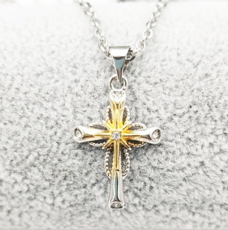 Octagonal Star Cross Alloy Pendant Necklace | Daily Wear