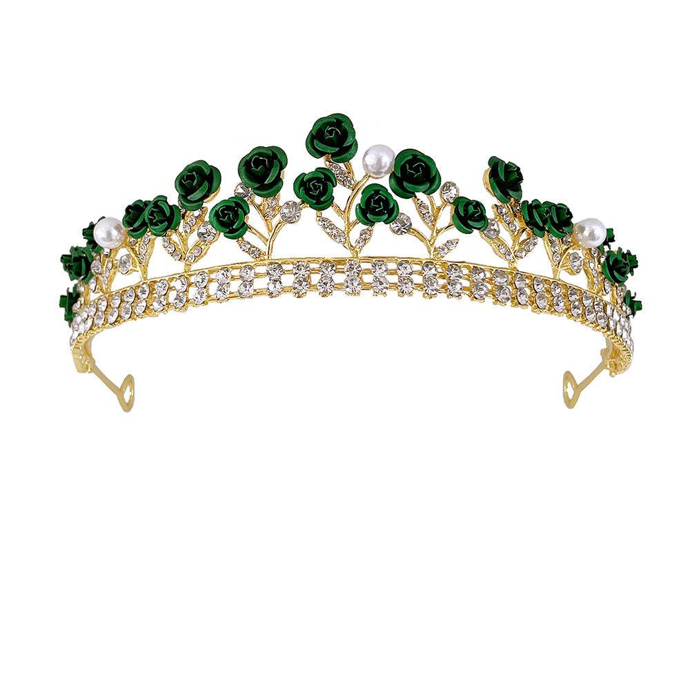 Purple Rose Crystal Crown | Bridal Wear Green