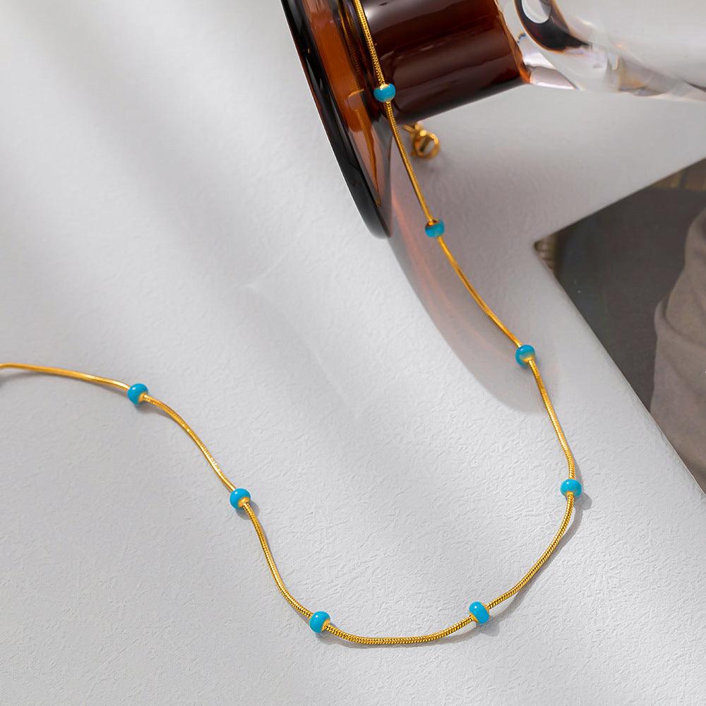 Necklace For Women With Green Pearl Gold | Daily Wear