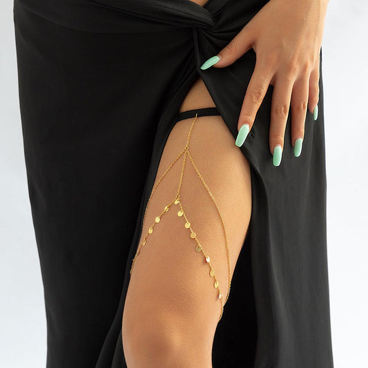 Elegant Geometric Body Chain | Party Collection Golden