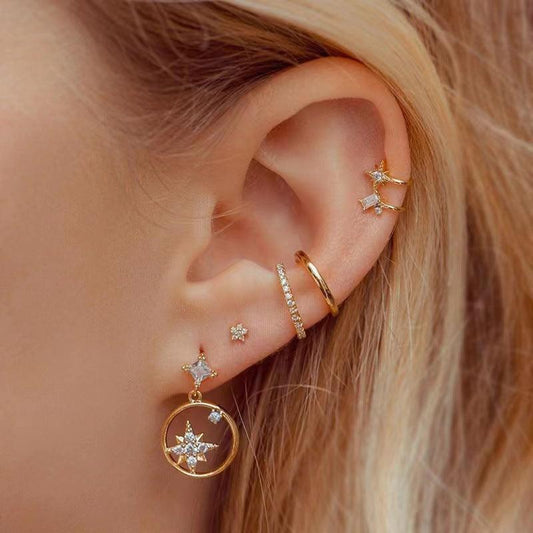 Romantic Moon, Star, And Flower Earrings | Beach Wear