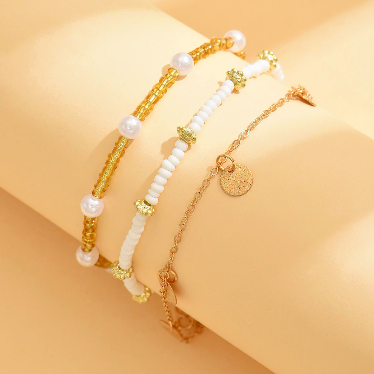 Beach Pendant Bead Anklet | Beach Collection