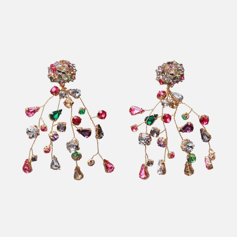 Colorful Crystal Earrings | Party Wear Color
