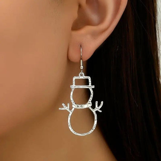 Snowman Earrings And Pendant Snowman Earrings