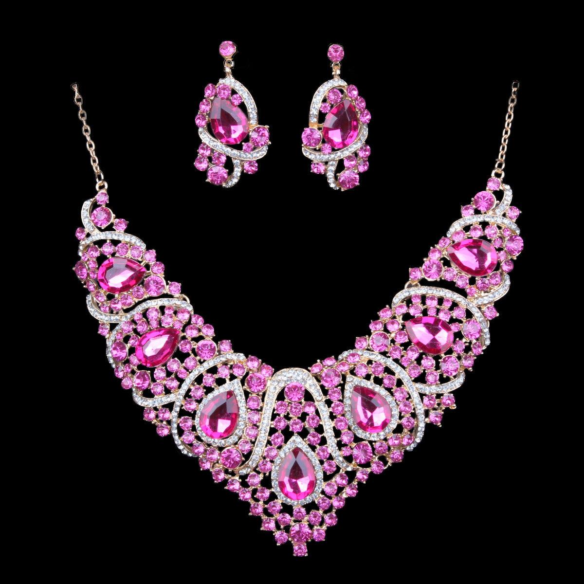 Multicolor - Bridal Necklace and Earring Set