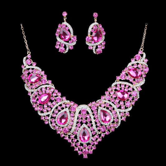 Multicolor - Bridal Necklace and Earring Set