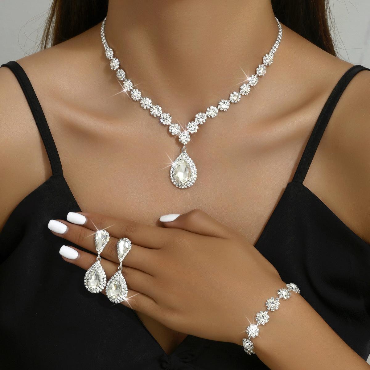 Elegant Fashion Jewelry Suit | Party Collection White