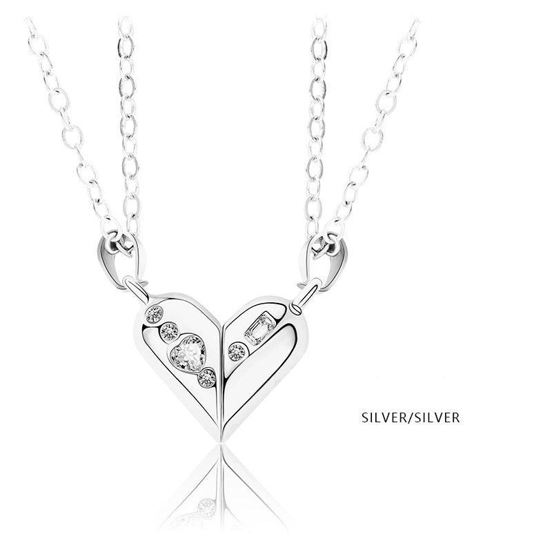 Love Couple Magnetic Stone Necklace - Daily Wear White