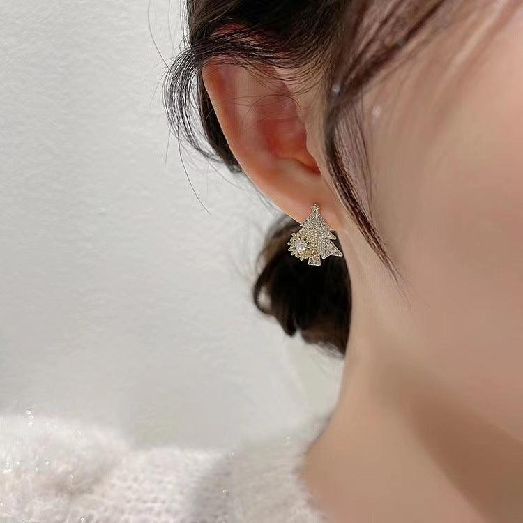 Rotatable Christmas Tree 2025 Earrings