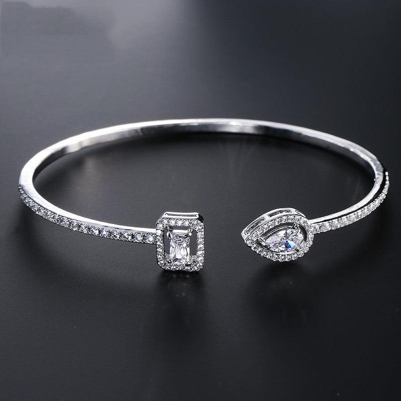 Exquisite Bracelet with Micro Inlaid AAA Zircon | Daily Wear Platinum