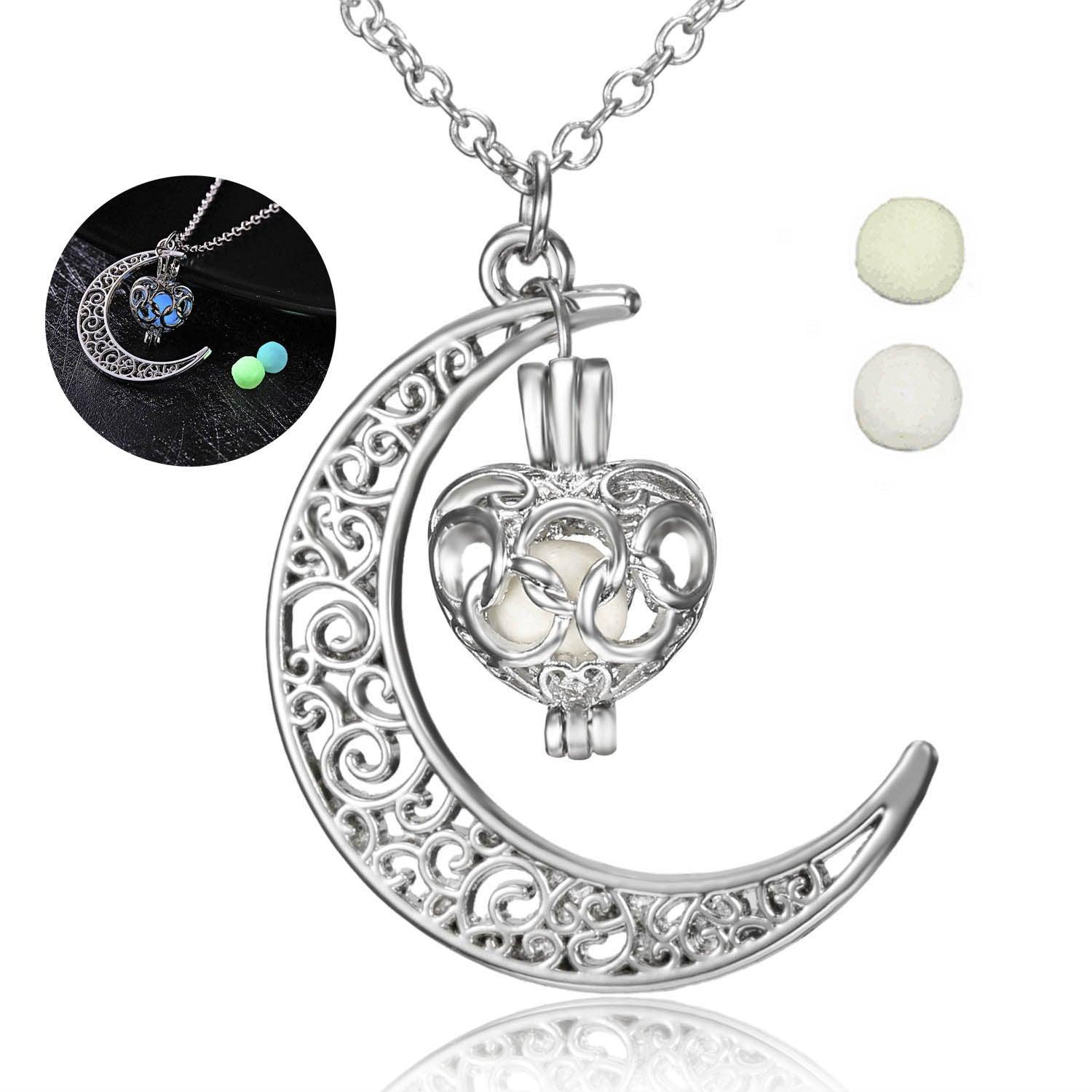 Glow in the Dark Necklace | Daily Wear Moon Love