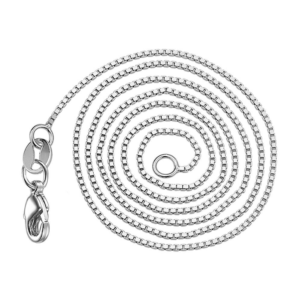 Simple Silver Fashion Necklace | Fashion Wear White 1MMx45CM Chain