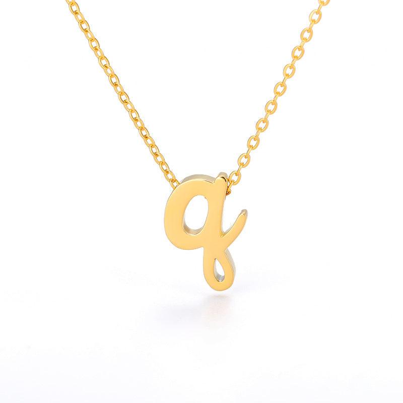 Small Hollow Letter Necklace | 2025 Q