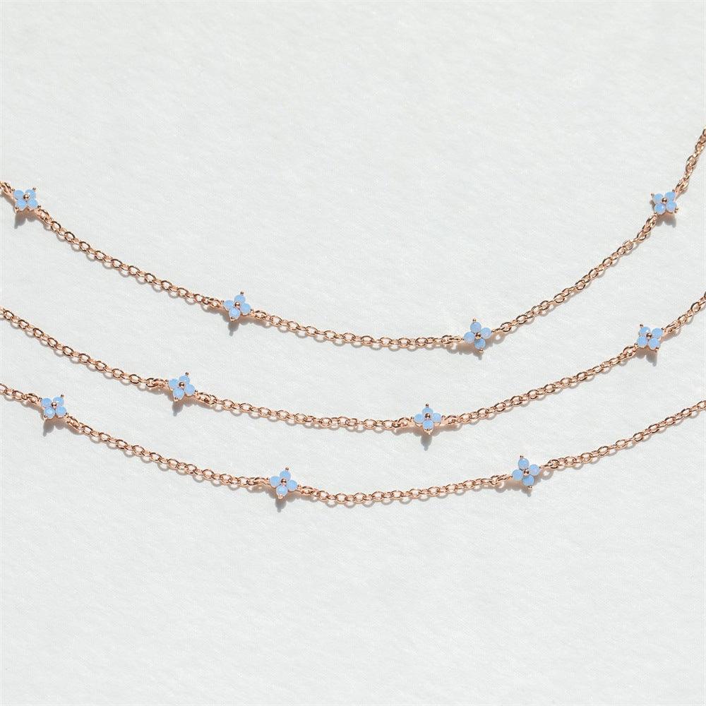 Blue Flower Necklace - Beach Wear