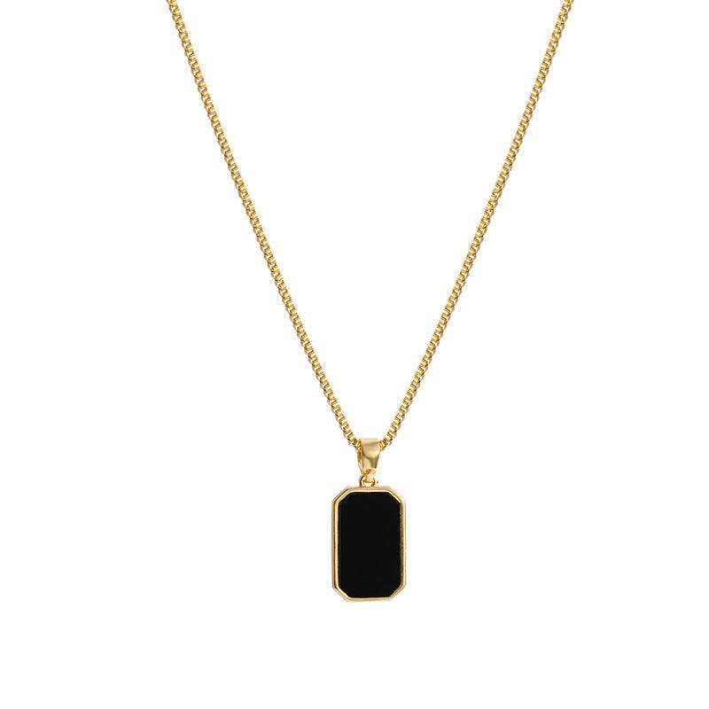 Rectangular Pendant Necklace | Fashion Wear Gold