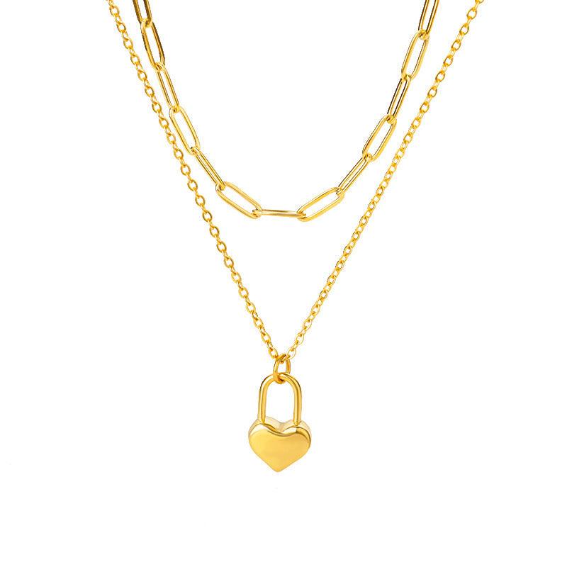 Multilayer Zircon Moon Star Chain - Daily Wear Style-C Gold