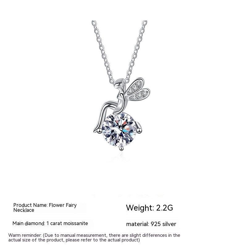 Moissanite Necklace for Women In 925 Sterling Silver