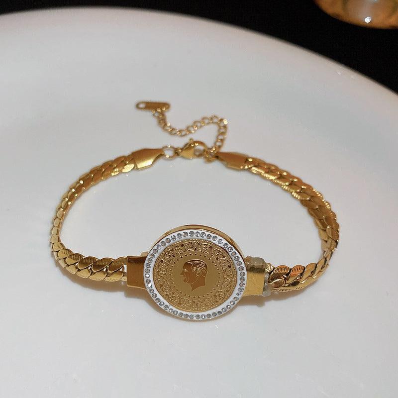 Titanium Steel Affordable Diamond Ear Clip Bracelet Gold