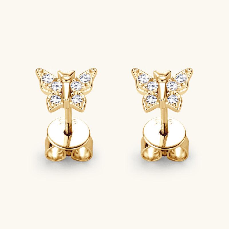 Korean Butterfly Moissanite Earrings