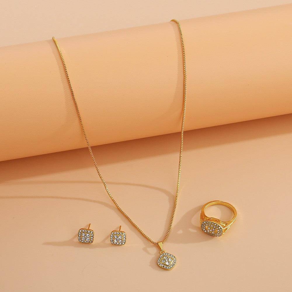 Engagement Three-piece Set | Wedding Jewelry