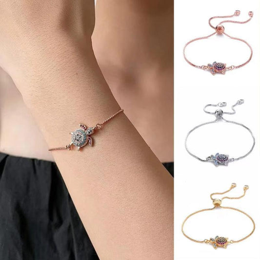 Adjustable Rhinestone Turtle Bracelet | Daily Wear
