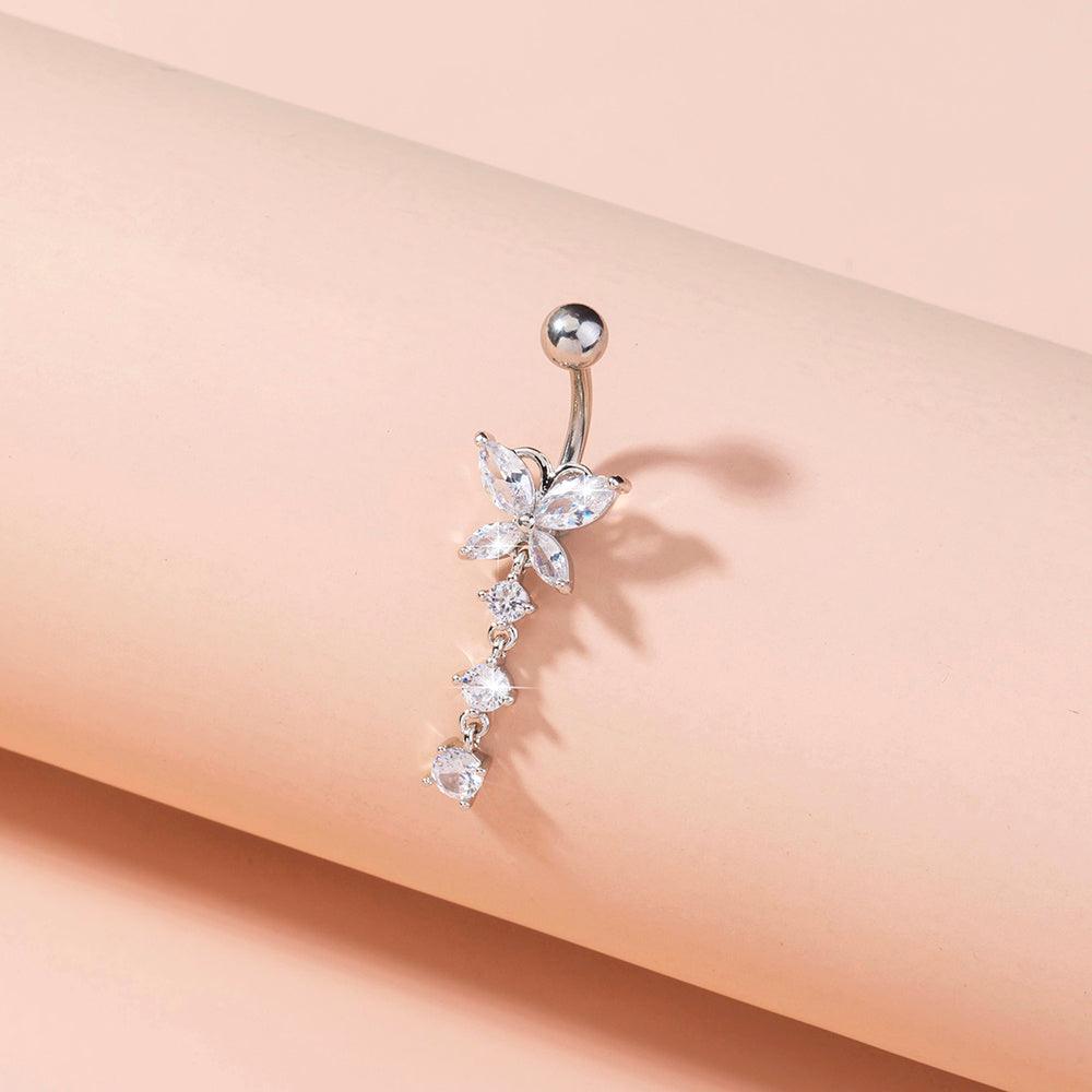 Elegant Flower Piercing Ring | Party Collection