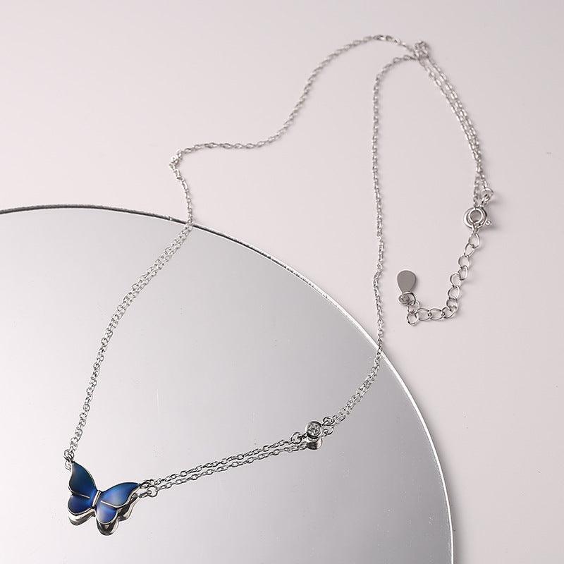S925 Silver Butterfly Necklace | Daily Wear Jewelry