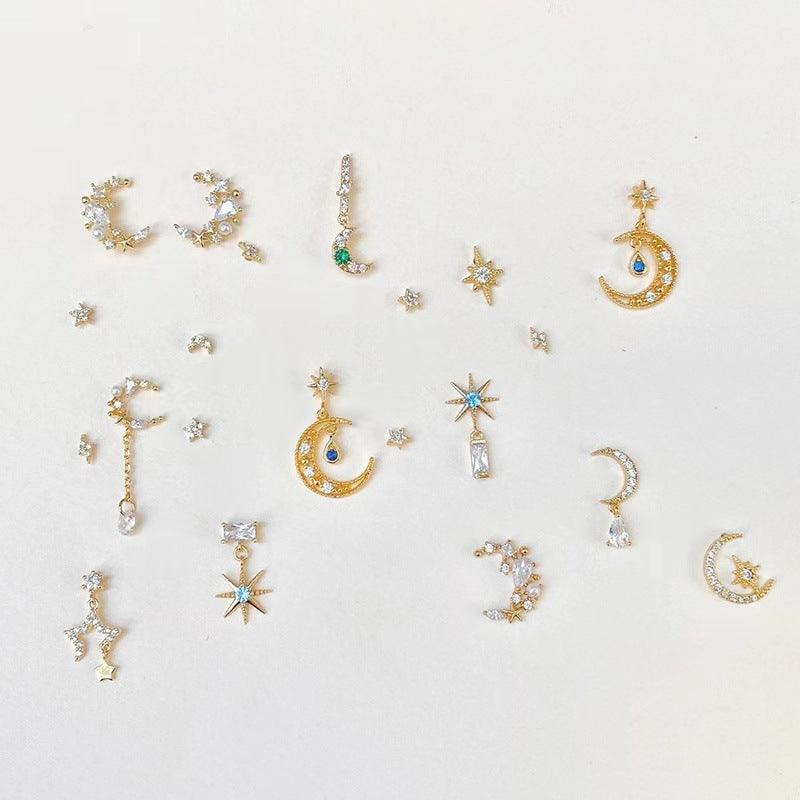 Romantic Moon, Star, And Flower Earrings | Beach Wear