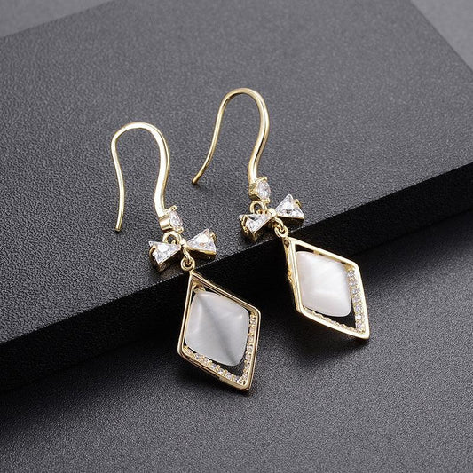 High-end Sterling Silver Earrings with French Ear Buckles Gold