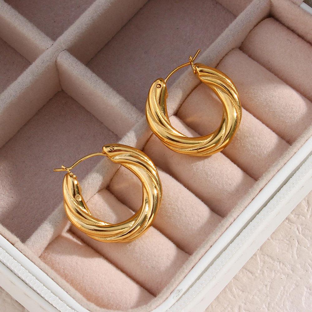 Denisse Twisted Hoop Earrings | 2025