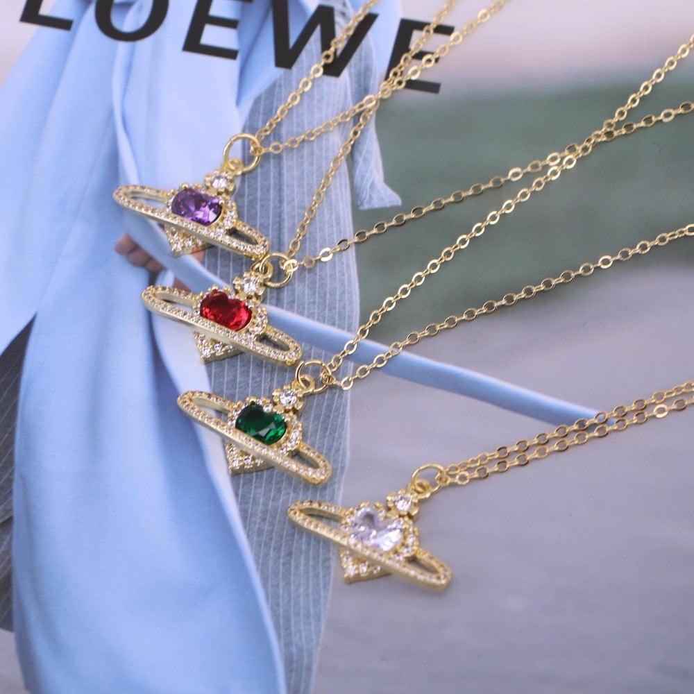 Zircon Love Necklace | Daily Wear