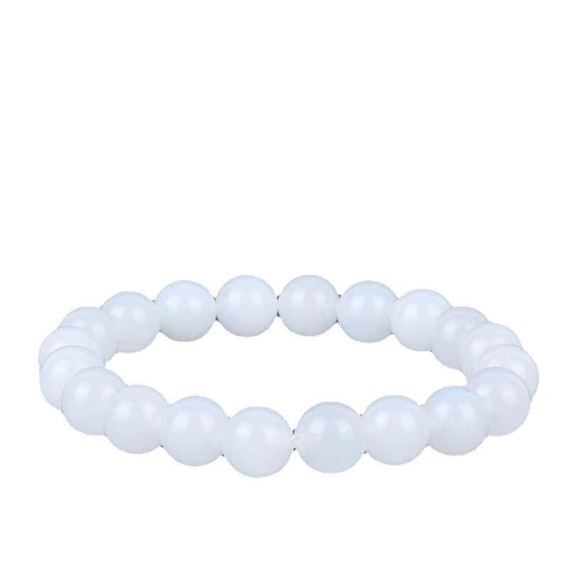 Hotan White Jade Goat Fat Bracelet | Daily Wear 10mm