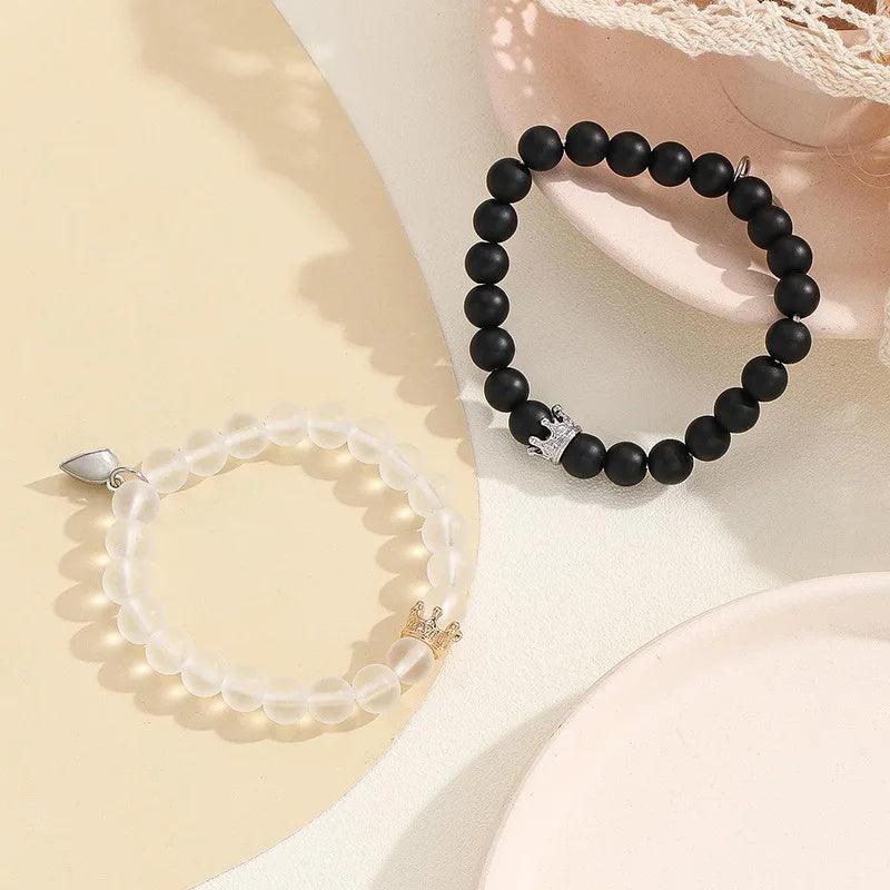 Handmade Crown Beaded Charms Bracelet | Yoga Collection