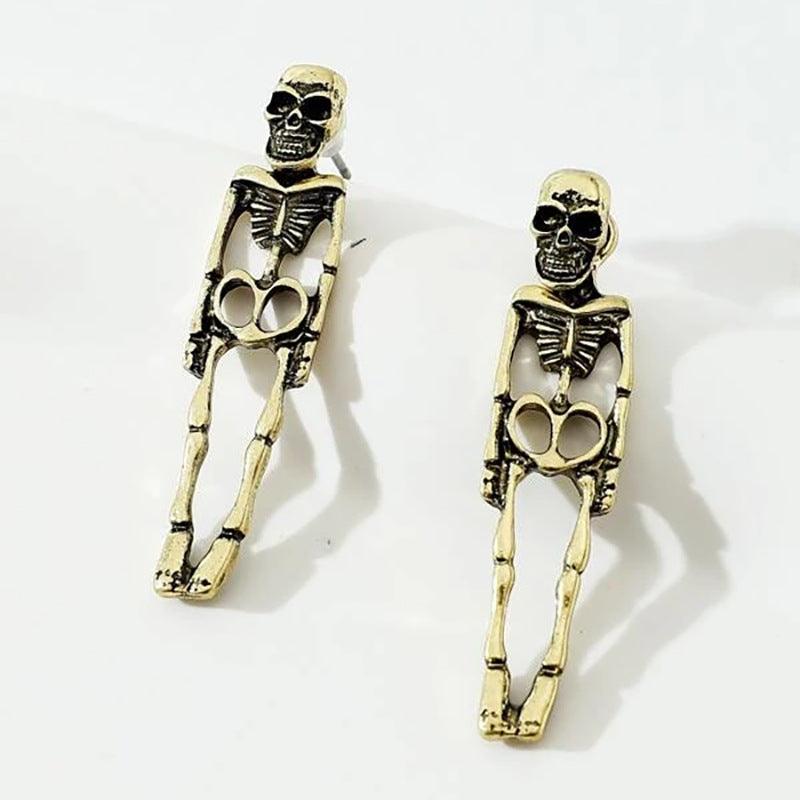 Skull Stud Earrings | Halloween Collection Gold