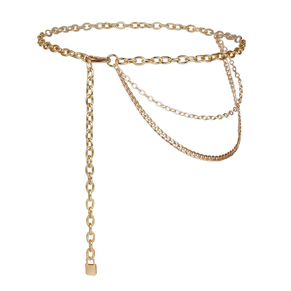 Hip Hop Waist Chain Punk Style | Party Wear Golden