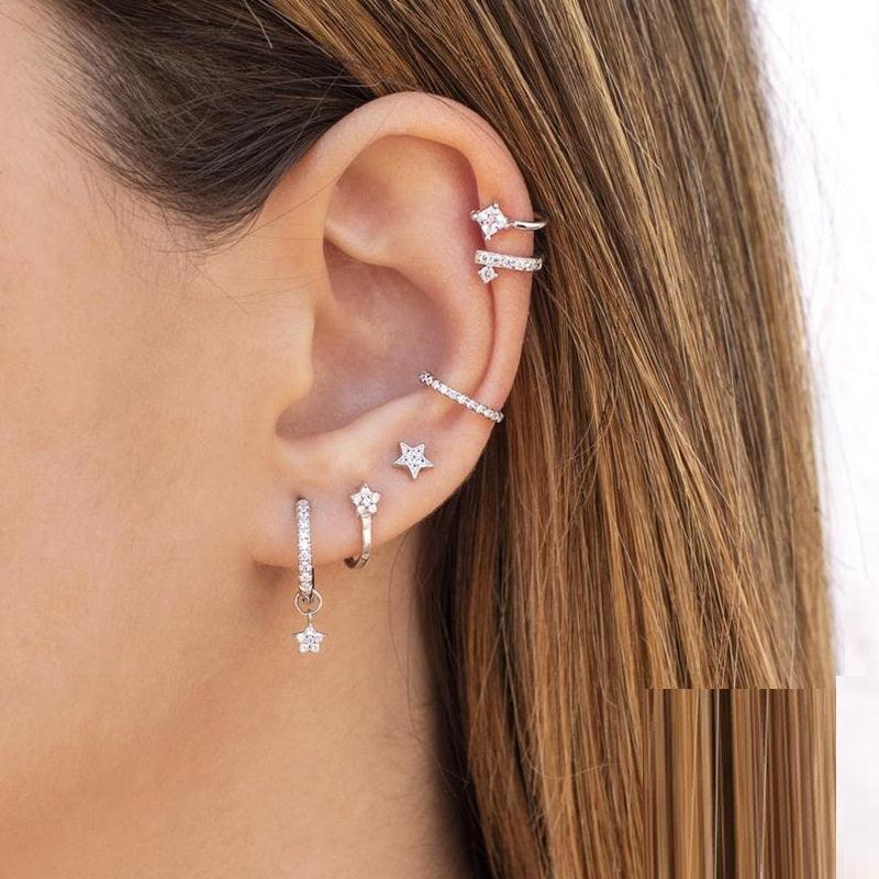 S925 Silver Needle Simulation Jewelry Accessories Set